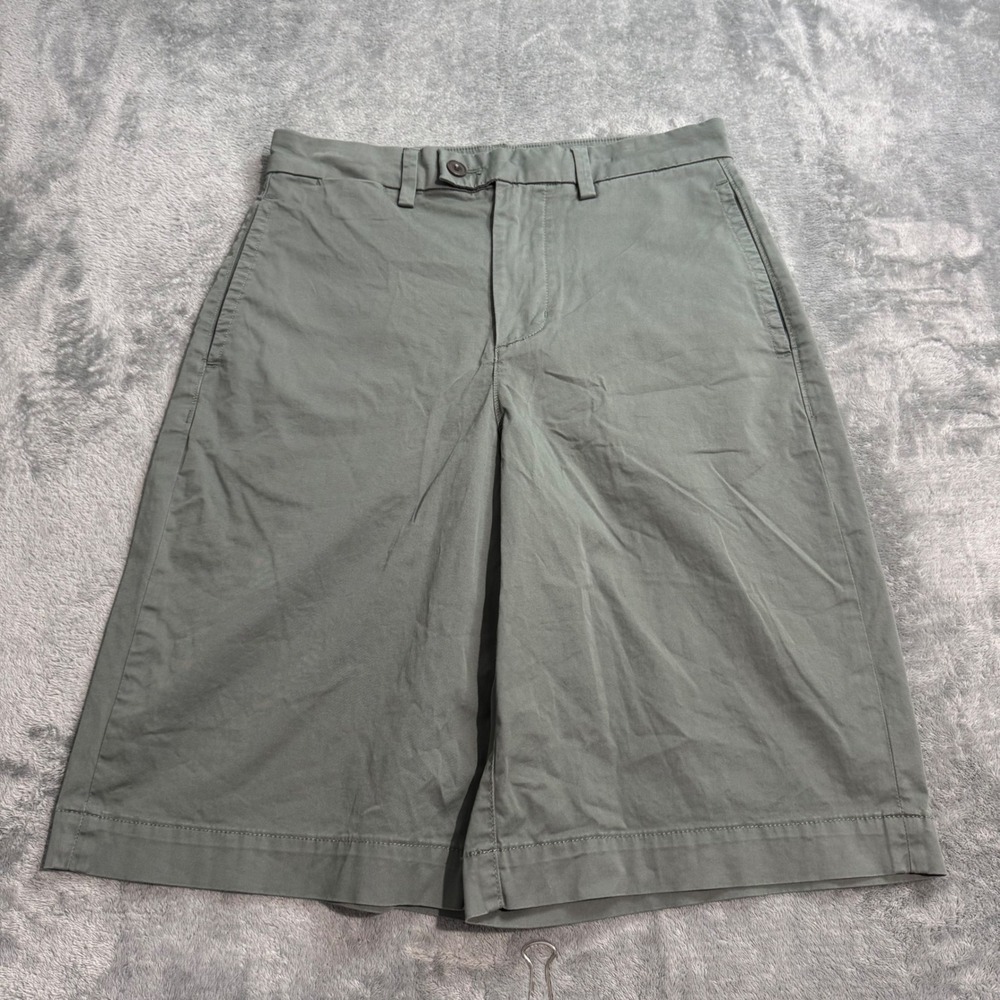Everlane Performance Chino Shorts Long Green Mens 30 Organic Cotton